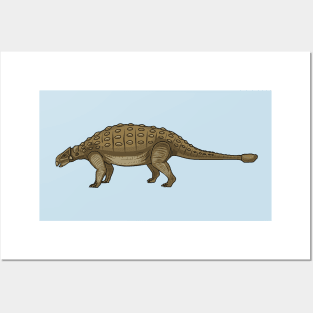 Ankylosaurus cartoon illustration Posters and Art